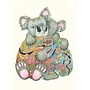 Watercolor Cuddling Koalas Greeting Card
