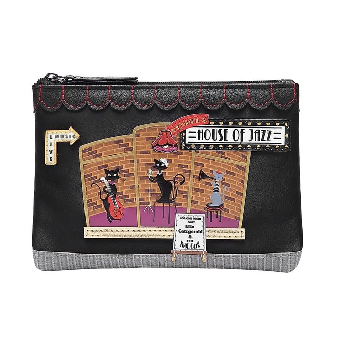 House of Jazz Zipper Coin Purse