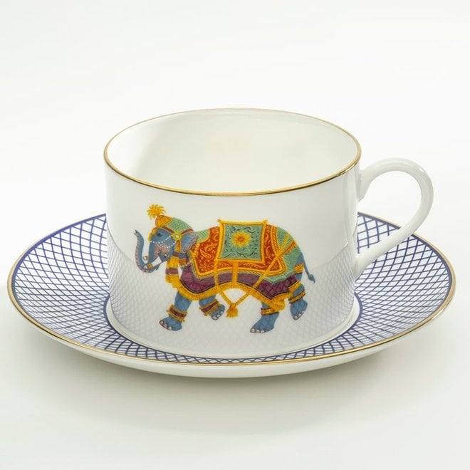 Ceremonial Indian Elephant Teacup & Saucer