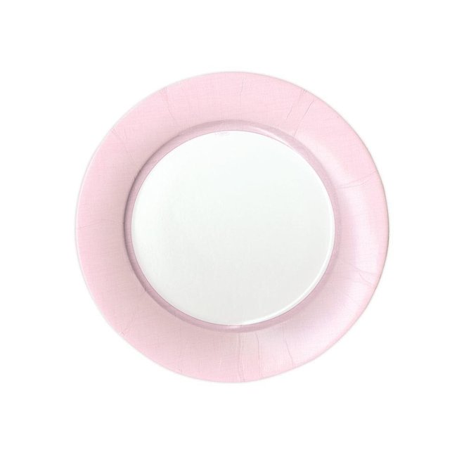 Petal Pink 'Linen' Paper Plates - Salad / Dessert