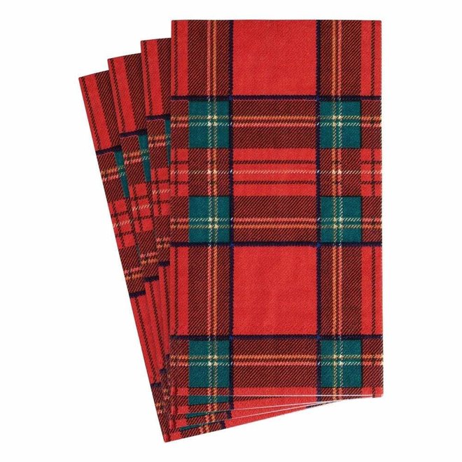 Royal Plaid Paper Guest Towel / Hostess Napkin