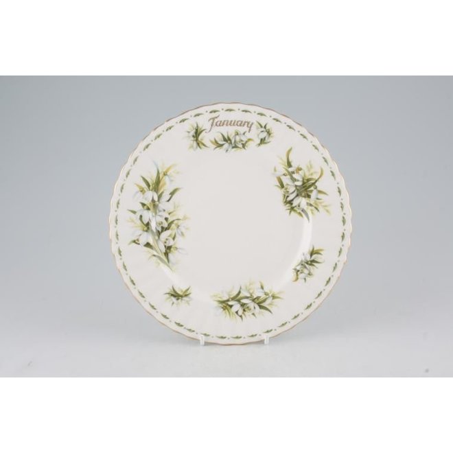 Flower of the Month January Salad Plate, 8"