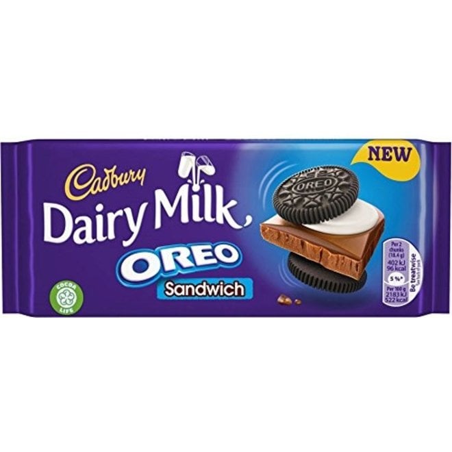 Cadbury Dairy Milk Oreo Sandwich (96g)