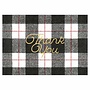 Plaid Check Foil Thank You Notes