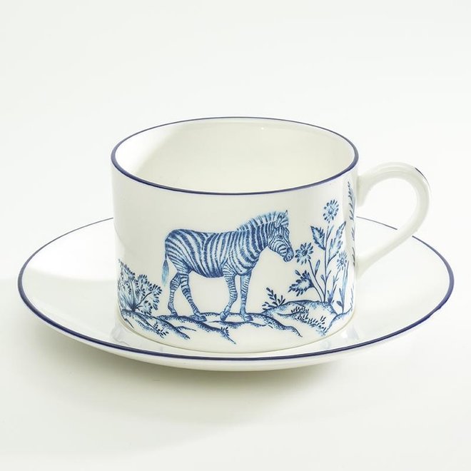 Nina Campbell Serengeti Zebra Teacup & Saucer