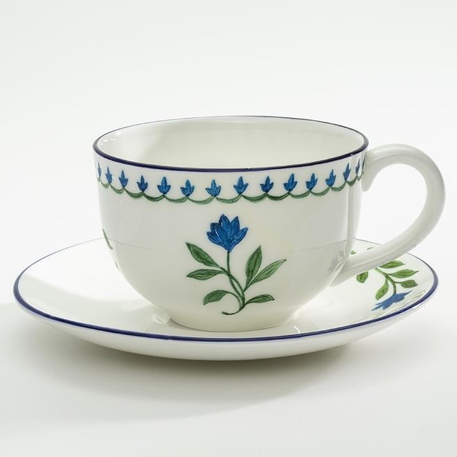 Nina Campbell Marguerite Blue Teacup & Saucer