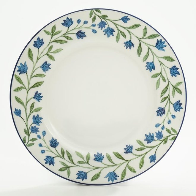 Nina Campbell Marguerite Blue Dessert Plate