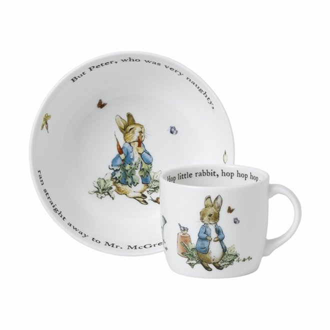 Wedgewood Peter Rabbit 2 Piece Set - British Isles