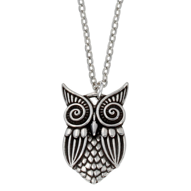 Celtic Owl Pendant Necklace