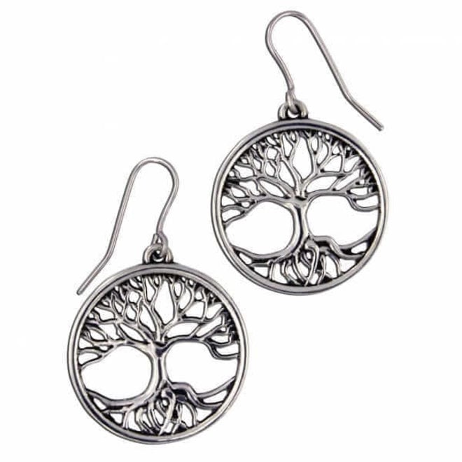 Tree of Life Small Drop Earrings