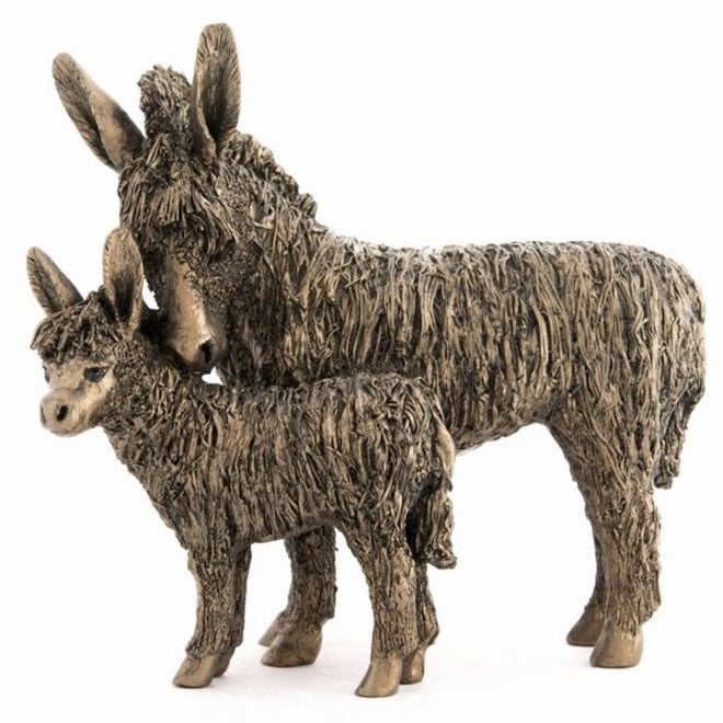 Frith Donkey & Foal Standing Sculpture