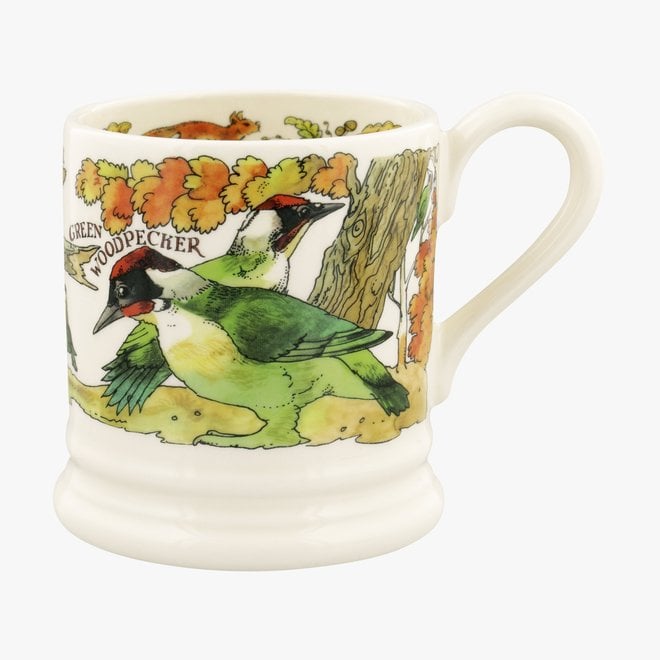 Green Woodpecker & Red Squirrel 1/2 Pint Mug