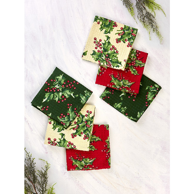Holly Patchwork Tiny Towel Bundle, Set of 6