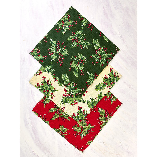 Holly Patchwork Tiny Towel Bundle, Set of 6