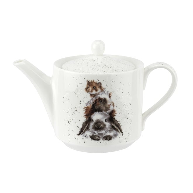 'Piggy in the Middle' Guinea Pig & Rabbit Teapot
