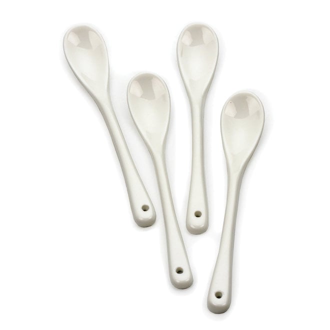 Porcelain Egg Spoons, Set of 4