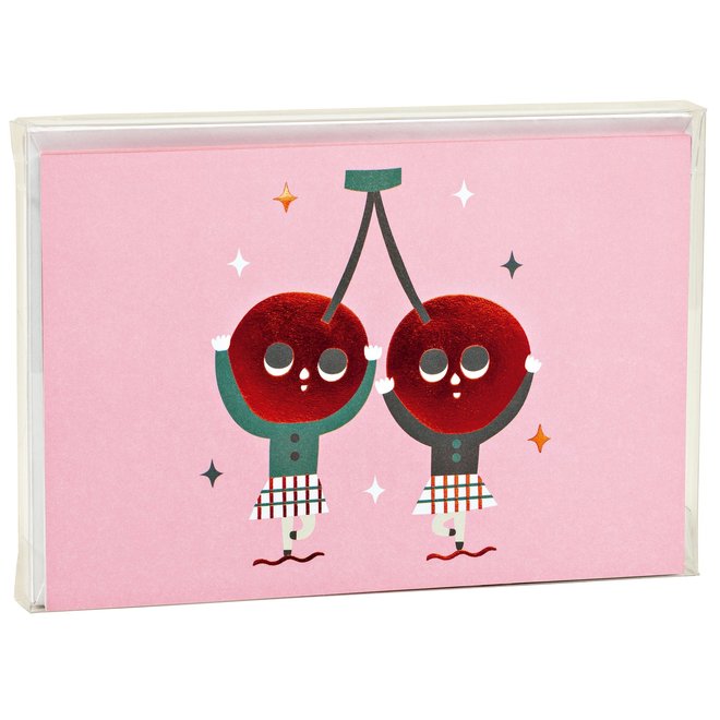 Cherry Dancers Big Set of 10 Notecards