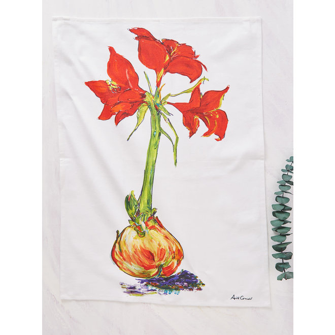 Amaryllis (Red) Tea Towel