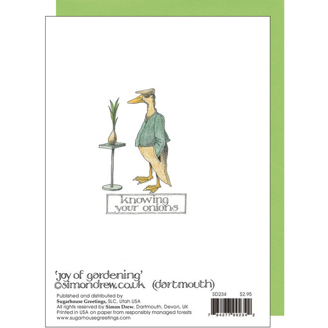 Joy of Gardening by Simon Drew Greeting Card