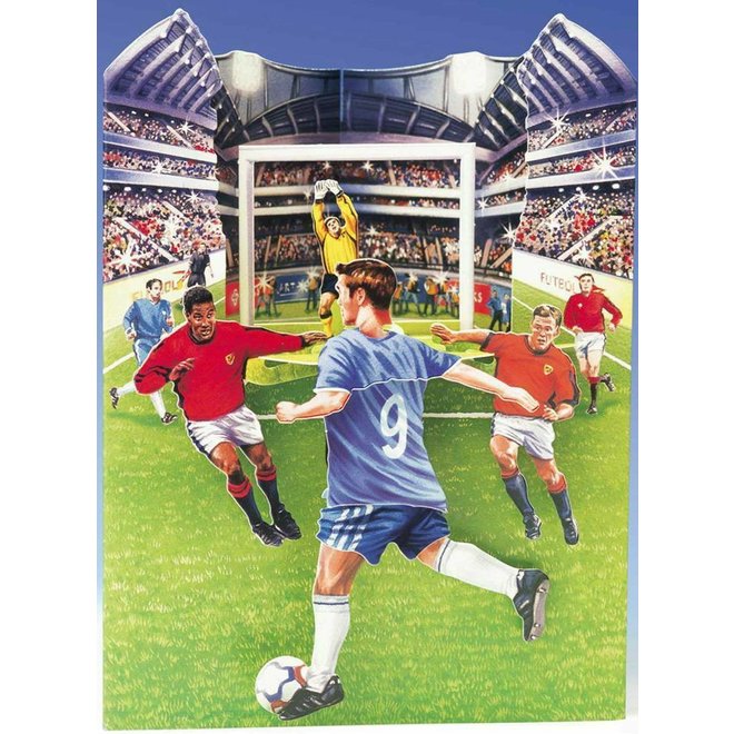 Football (Soccer) Swing 3-D Card