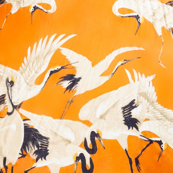 Tangerine Heron Long Kimono
