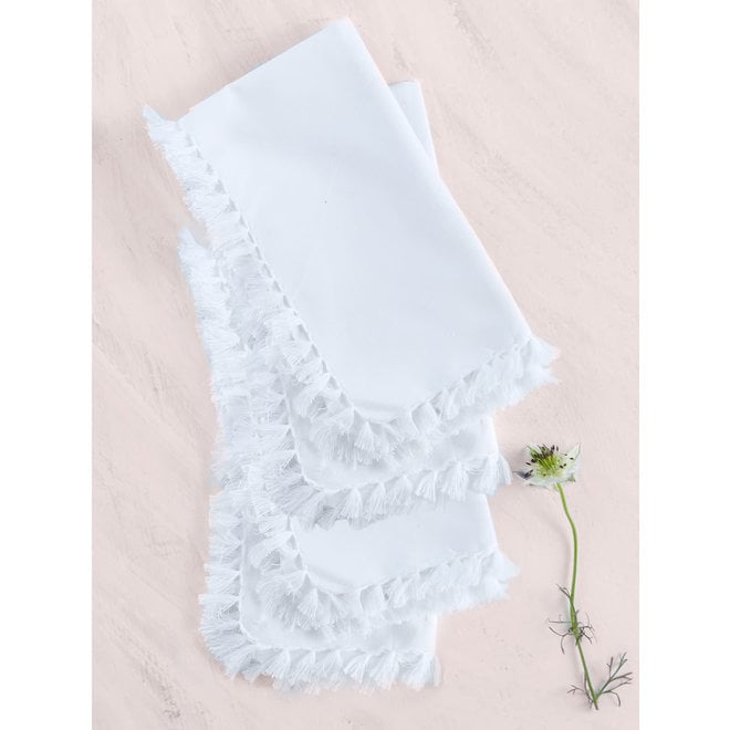 Essential Cotton Napkin Set, White