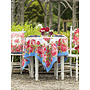 La Vie En Rose Blue Square Tablecloth