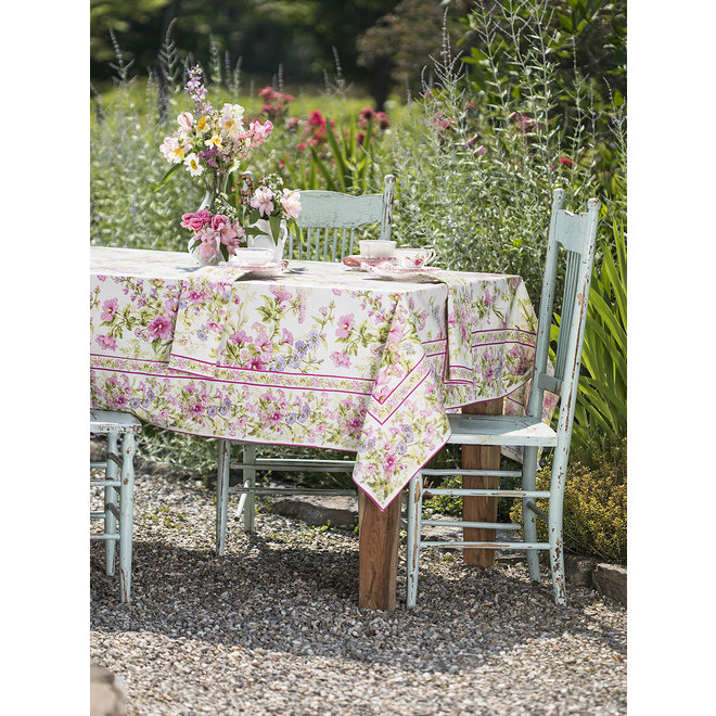 Graceful Garden Ecru Tablecloth - 60" x 90"