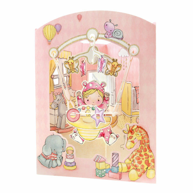 Baby Girl Swing Card