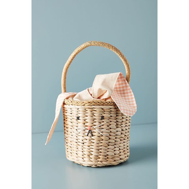 Woven Straw Bunny Basket