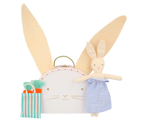 Meri Meri Woven Straw Bunny Basket - British Isles