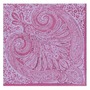 Paisley Medallion Raspberry Paper Cocktail Napkins