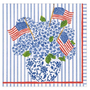 Flags & Hydrangeas Paper Cocktail Napkins