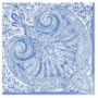 Paisley Medallion Blue Paper Luncheon Napkins