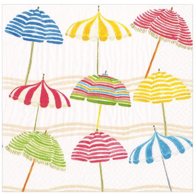 Beach Umbrellas Luncheon Napkins