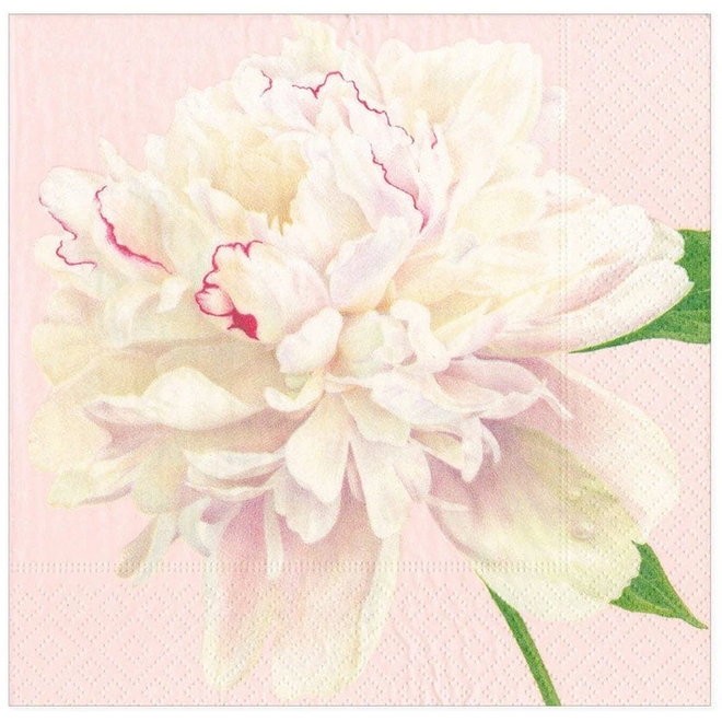 Duchess Peonies Blush Paper Luncheon Napkins