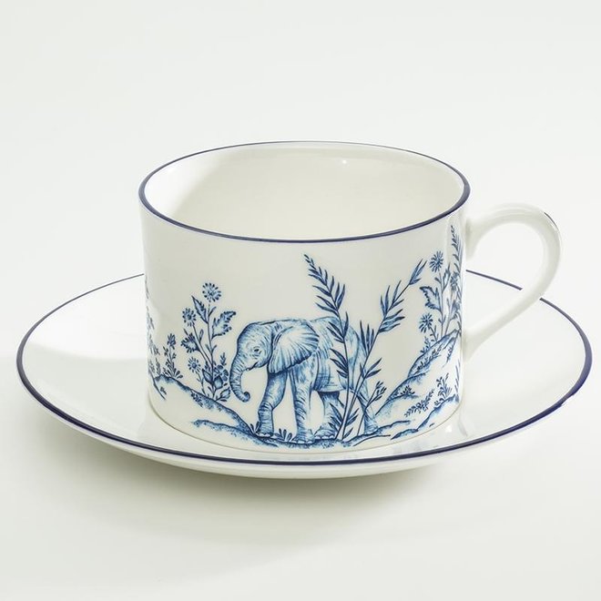 Nina Campbell Serengeti Elephant Teacup & Saucer