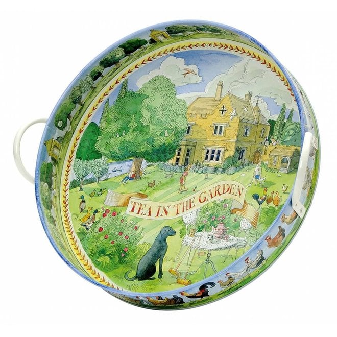 Matthew Rice Year in the Country 'Tea in the Garden' Large Handled Tray