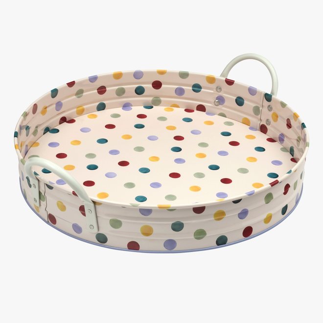 Polka Dot Large Handled Tray