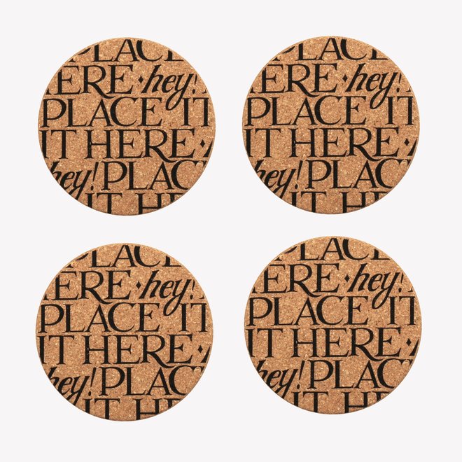 Black Toast Cork Coasters