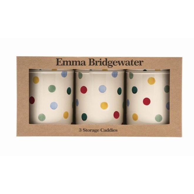 Polka Dot Round Caddies, Set of 3