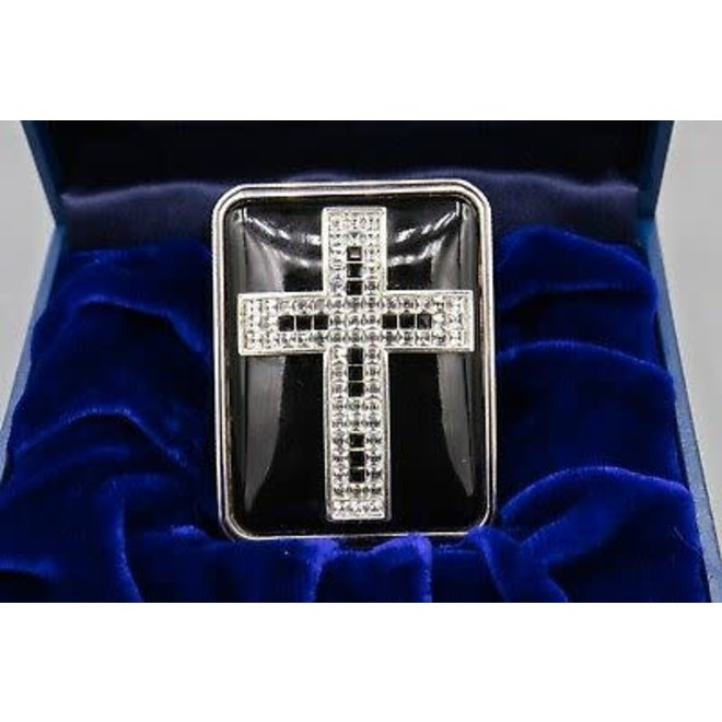 Halcyon Days Black Jeweled Cross