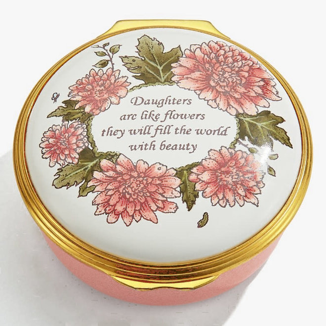 Halcyon Days Daughters Are Like Flowers Enamel Box