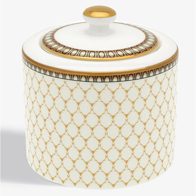 Ivory Antler Trellis Covered Sugar Jar