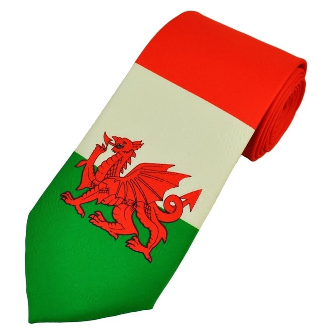 Welsh Dragon Large At Tip of Tie