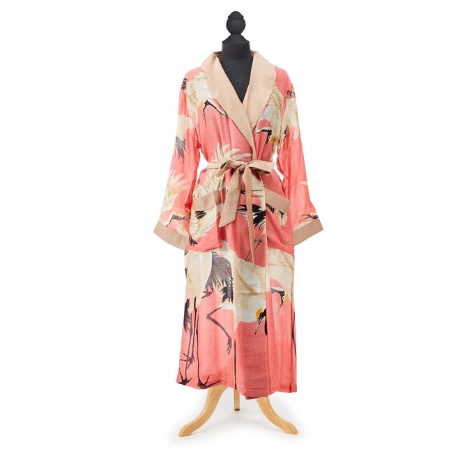 Peony Pink Heron Robe Gown