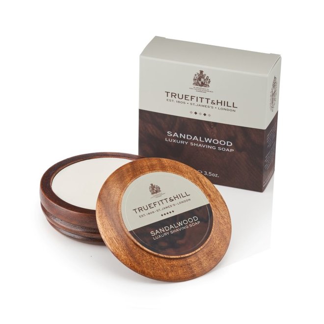 Sandalwood Luxury Shaving Soap in Wooden Bowl