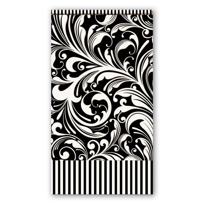 Black Florentine Paper Hostess Napkins