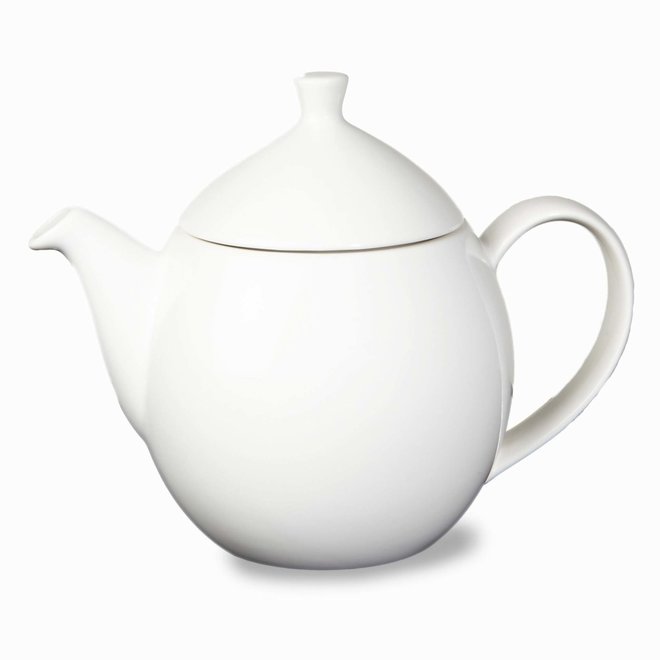 Dew Teapot with Basket Infuser - White