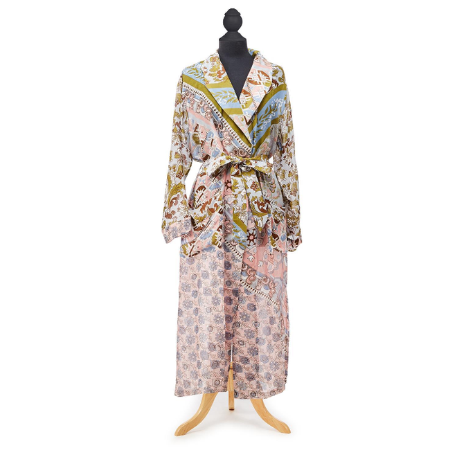 Patchwork Pastel Print Robe Gown